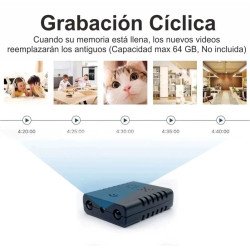 Mini cámara WiFi, con batería integrada